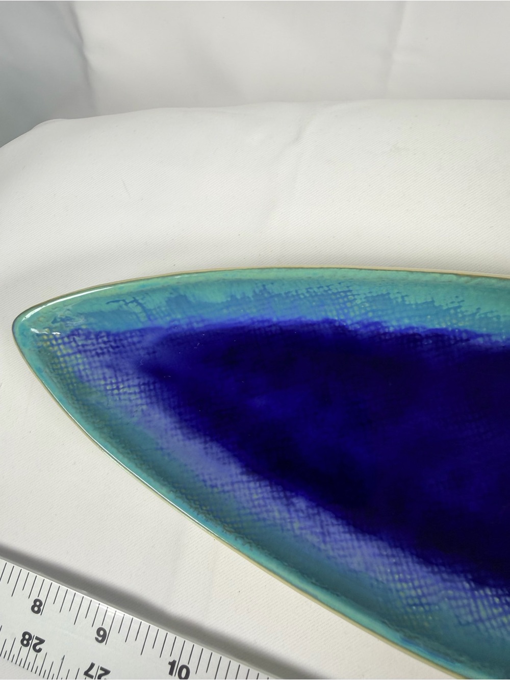 CRATE & BARREL Large Ceramic Dish Platter Fish Tropical Large Plate Nautical - Picture 8 of 11